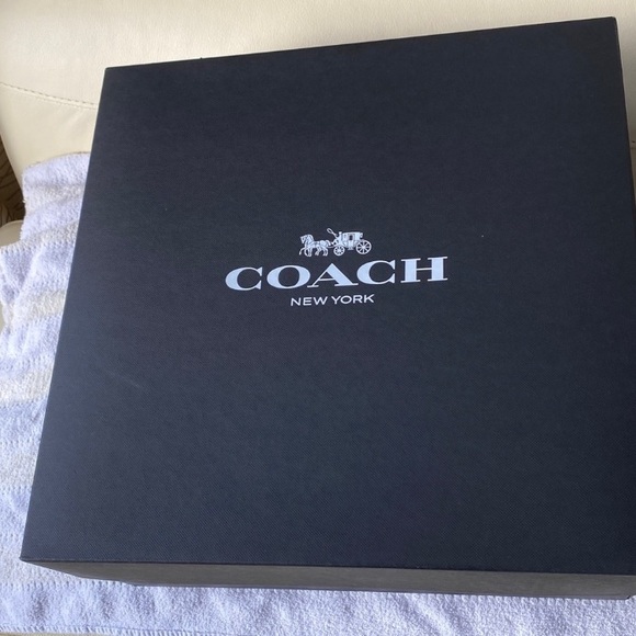 Coach Handbags - 2 Coach New York Black cardboard large gift Boxes with ribbon and tissue paper